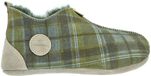 Vanuba pantoufles Oxford Tartan - Daim - Laine de mouton - Vert - Taille 36