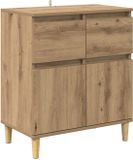 vidaXL Dressoir Artisan Eiken 60 x 35 x 70 cm Bewerkt Hout