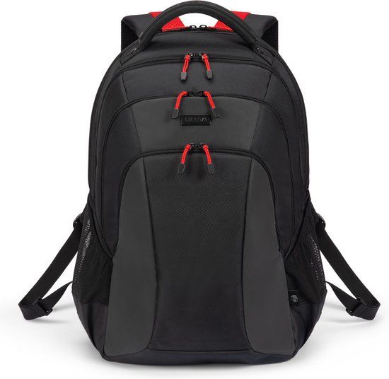 DICOTA D32119-RPET rugzak Casual rugzak Zwart, Rood Polyester, Gerecycleerd polyethyleentereftalaat (rPET)