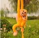 Lean toys Mascot singe en peluche avec bébé jaune 90 cm