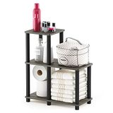 Furinno Turn-N-Tube 3-Tier Accent Decoratieve Plank, Frans eiken/Zwart
