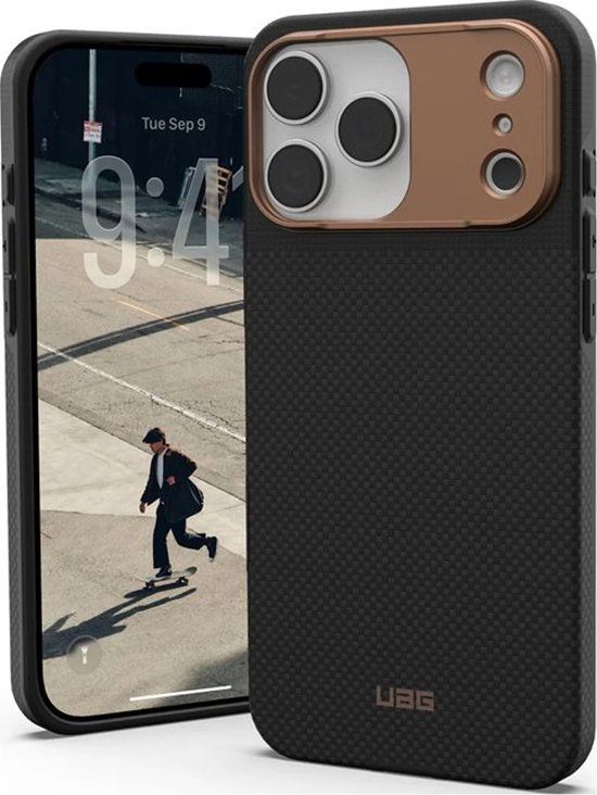 Urban Armor Gear UAG Fibr Armr Kevlar Backcover geschikt voor MagSafe geschikt voor iPhone 17 Pro Max - Graphite / Bronze
