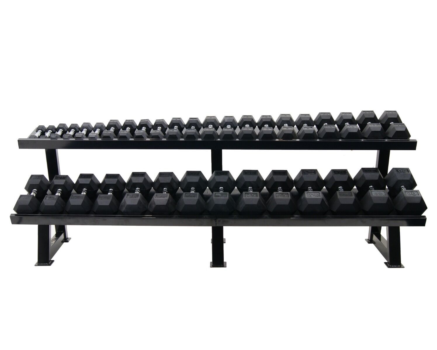 Muscle Power Dumbbell Rack Heavy 2-Layer - Black