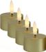 Countryfield LED theelichtjes/waxinelichtjes - 4x st - goud - D4 x H5,2 cm - met timer