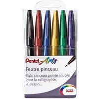 Pentel Viltpenseelpakket van 6 grappige verschillende kleuren