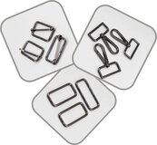 Set of 9 Bag Buckles for Backpacks - Gun Metal - 40MM