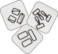 Set of 9 Bag Buckles for Backpacks - Gun Metal - 40MM