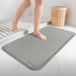 VOUNOT® Set van 2 Badmat Antislip, Microvezel Badkamer Mat Absorberend, Pluizig & Snel Droog, Machinewasbaar Douchemat, 50x80cm, Grijs