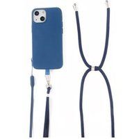 JAYM POP Blue Liquid Silicone Back Cover with Neck and Wrist Strap for Samsung Galaxy S21 FE 5G