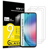 NEW'C 3 Stuks, Screen Protector voor Samsung Galaxy A25 5G, M34 5G, Gehard Glass Schermbeschermer Film 0.33 mm ultra transparant, ultra resistent