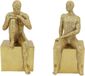 Merkloos DKD Home Decor Decoratieve figuren Gouden Hars (10 x 11.7 x 21.5 cm) (2 stuks)
