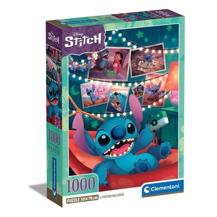 Clementoni Disney Stitch Jigsaw Puzzle - 1000 Pieces - Adult Cartoon Puzzle
