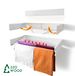 ZEO WOOD Sèche-linge mural, pliable, 70 cm, étendoir peu encombrant pour le mur, blanc