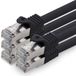 1aTTack.de 3.0m CAT7 LAN-netwerkkabel RJ45 10 Gigabit, 5 stuks - zwart