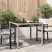 vidaXL Table de jardin beige 90 x 90 x 75 cm polyrotin