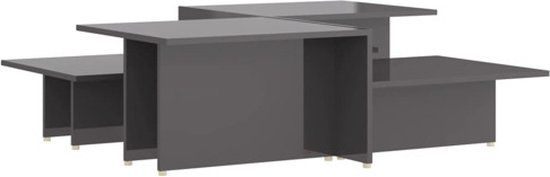VidaXL Salontafel Hoogglans Grijs
