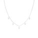 Lucardi Dames Stalen ketting met parels - Ketting - Staal - Zilverkleurig - 47 cm