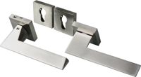 AMIG Deurklink 146mm + Rozet 51mm – Zilver - Binnen – Aluminium – Vierkant