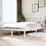 Maison Exclusive - Lit en bois massif, blanc, pin, 140x190 cm