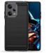 Techsuit Carbon Silicone Back Cover Zwart voor Xiaomi Poco X5 Pro / Redmi Note 12 Pro