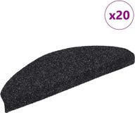 VidaXL Trapmatten zelfklevend 20 stuks 65x21x4 cm zwart halfrond groot