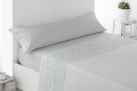 Miracle Home Roda 3-delige beddengoedset, hoeslaken, dekbedovertrek en kussensloop, anti-pilling, 50% katoen, 50% geborstelde microvezel, grijs, 105 x 200 cm