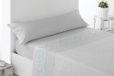 Miracle Home Roda 3-delige beddengoedset, hoeslaken, dekbedovertrek en kussensloop, anti-pilling, 50% katoen, 50% geborstelde microvezel, grijs, 105 x 200 cm