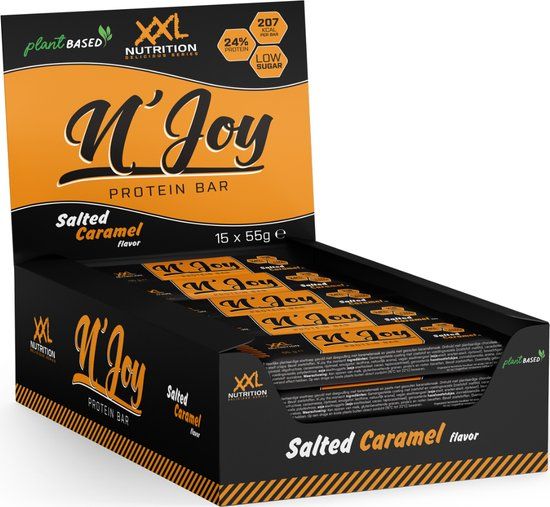 XXL Nutrition N'Joy Vegan Protein Bar Salted Caramel - 15 Pack