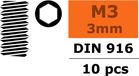 Revtec - Vis sans tête hexagonale - M3X3 - Acier - 10 pcs