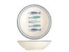 H&H Set 12 Piatti Fondi Sardinas In Stoneware Decorato Cm 20,5