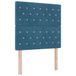 vidaXL Boxspringbed met matras en LED-verlichting, bleu foncé, 180x200 cm, velours