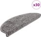 vidaXL Trapmatten 30 stuks 65x21x4 cm Grijs