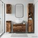 Maison Exclusive Ensemble de meubles de salle de bain exclusif - 4 pièces - Modèle HAARLEM - Fabriqué en bois massif vieilli