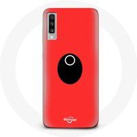 Maniacase Hoesje voor Samsung Galaxy A70 Inktvis Spelletjesmasker cirkel