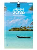 Finocam Wandkalender 2026, 25 x 40 cm, maandoverzicht januari - december 2026 + sep. - december 2025 (4 maanden), kalender 2026, paradijselijke landschapsfoto's - Catalaans