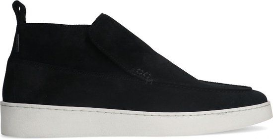 Manfield Heren Zwarte Suède Chelsea Boots Maat 44