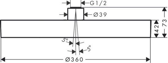 Hansgrohe Rainfinity - Hoofddouche 360, 1 jet, mat wit 26231700