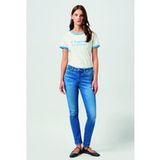 Wrangler Skinny jeans voor dames, skinny fit, skinny pijpen, rebel blue, 28W x 32L
