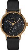 Timex Celestial Opulence TW2T87600 Horloge - Leer - Zwart - Ø 37 mm