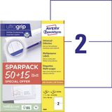 Avery-Zweckform 6604 Universele etiketten 210 x 148 mm Papier Wit 130 stuk(s) Permanent hechtend