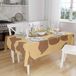 Bonamaison Tafelkleed, Anti-Mold, Sneldrogend, Waterdicht, 100% Polyester Tafellaken, Bruine tinten, 140 x 160 Cm