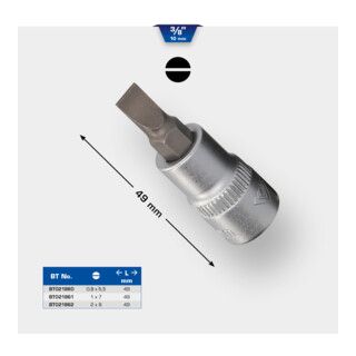 Brilliant Tools 3/8" Slotted Bit Socket, 8mm - 1 Piece