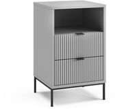 Vicco Nachtkastje Eliza, Grijs/Zwart, 40 x 66 cm