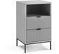 Vicco Table de nuit Eliza, Gris/Noir, 40 x 66 cm