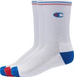 Champion 3 paar crew sokken maat 43-46 unisex tennissokken C20013 Weiss