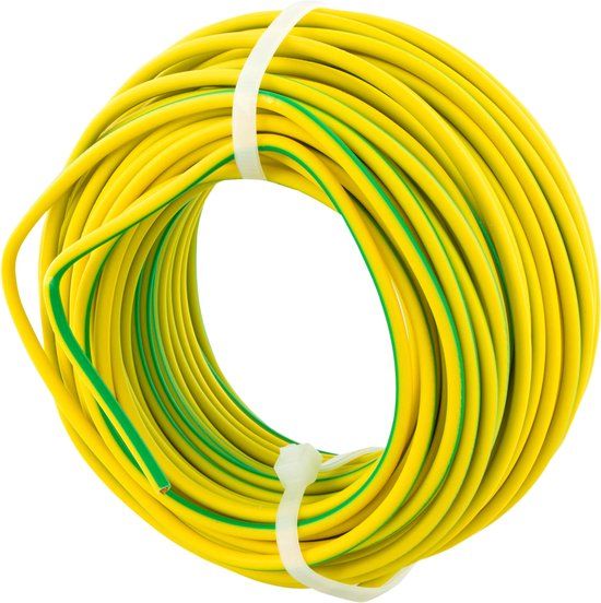 Installatiedraad - VD - 2.5 mm² - 20 m - geel/groen