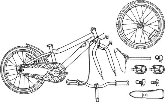 vidaXL Kinderfiets 18 Inch Zwart