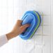 OEM HORCONDORM S.R.L. Set van 6 badkamer schoonmaakborstels met ergonomisch handvat en douchespons – blauw voor badkamer, toilet en keuken