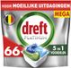 Dreft Platinum All In One Vaatwastabletten - Original - 66 Capsules