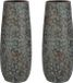 Mica Decorations Bloemenvaas Clemente - 2x - 55 x 21 cm - groen/koper - keramiek - vaas
